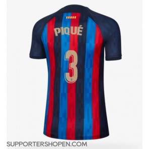 Barcelona Gerard Pique #3 Hemma Matchtröja Dam 2022-23 Kortärmad